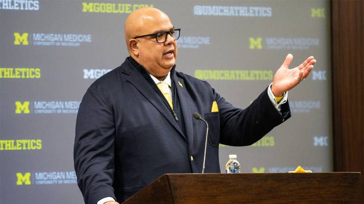 Warde Manuel staying as Michigan AD for head coaching search after firing Sherrone Moore