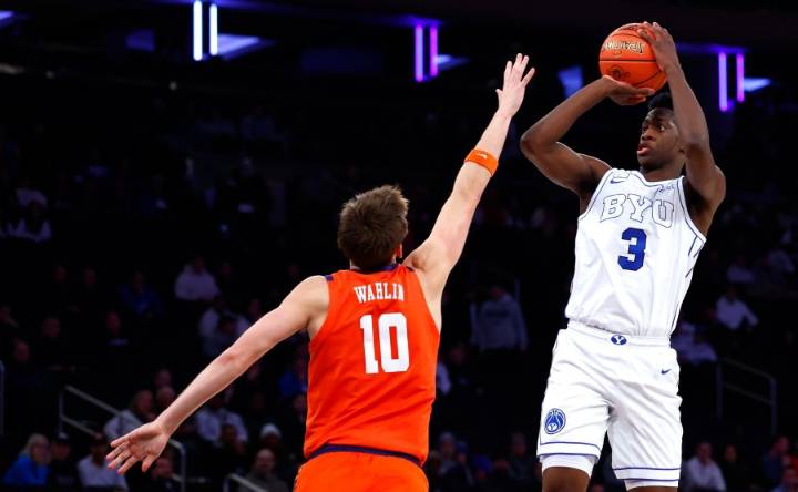 Wright hits winning 3 at buzzer and Dybantsa scores 28 as No. 10 BYU rallies past Clemson 67