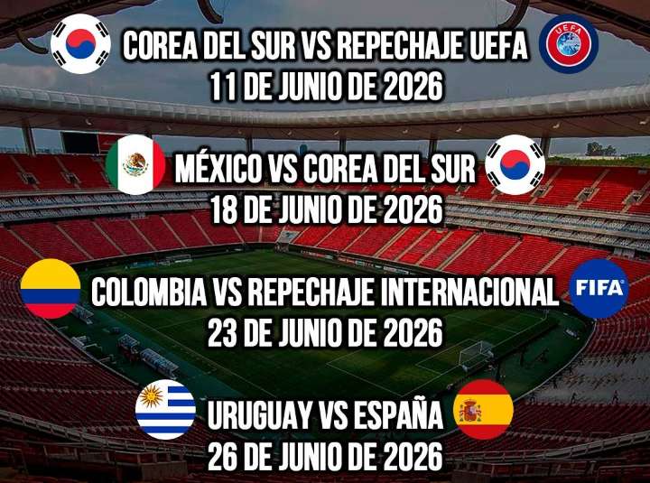 Guadalajara tendrá 4 juegos del Mundial