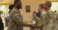Dallas Cowboys players, cheerleaders visit with soldiers at Fort Sill