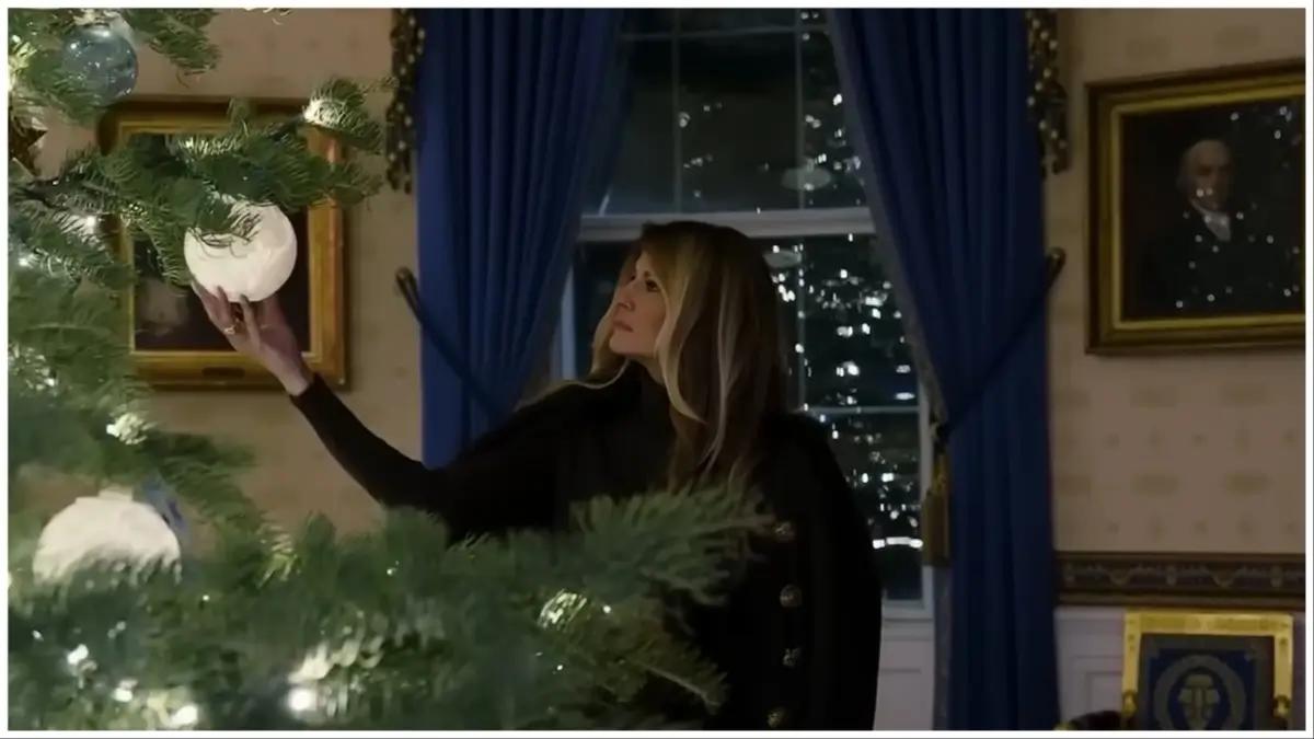 ‘Pathetic’: Democrats Drop Brutal Pic of Melania Trump’s Team Hoped You’d Forgotten as Fans Zoom Past the Decorations to Zero In on Her Vulgar Tape
