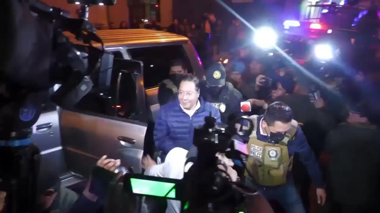 Former Bolivian President Luis Arce arrives in prison for pre corruption trial detention