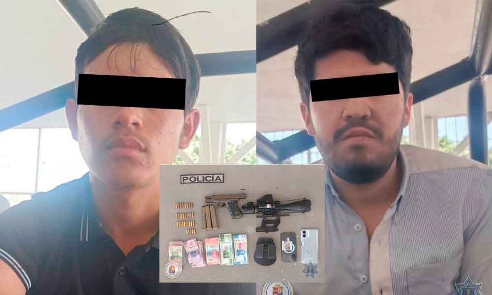 DETIENEN A DOS HOMBRES ARMADOS EN LEÓN