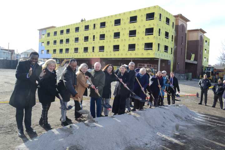 'This is a pretty big gang of folks to construct a building'