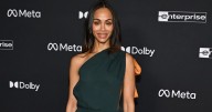 Zoe Saldana's Slinky Saint Laurent Gown Comes With Very Bold Slit