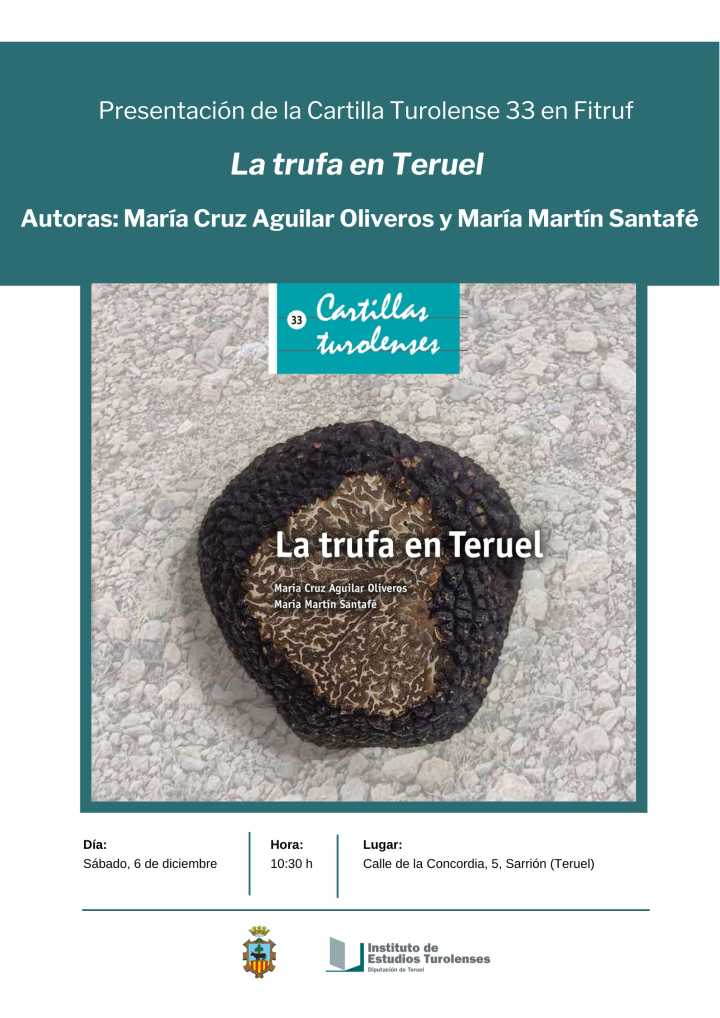 La trufa negra de Teruel protagoniza la nueva Cartilla Turolense del IET