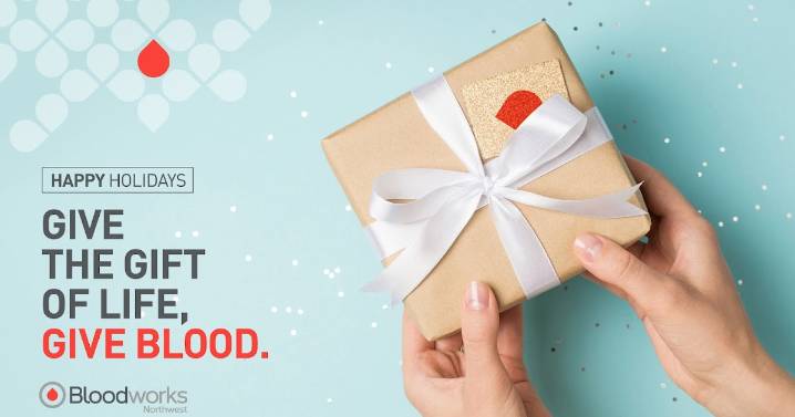 Donate blood in Shoreline December 12, 2025