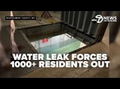 Water leak condemns apartments, forces 1,000+ residents out overnight
