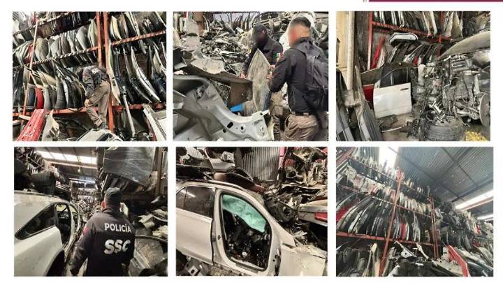 Robo de autopartes en CDMX: aseguran mil 800 toneladas tras operativos