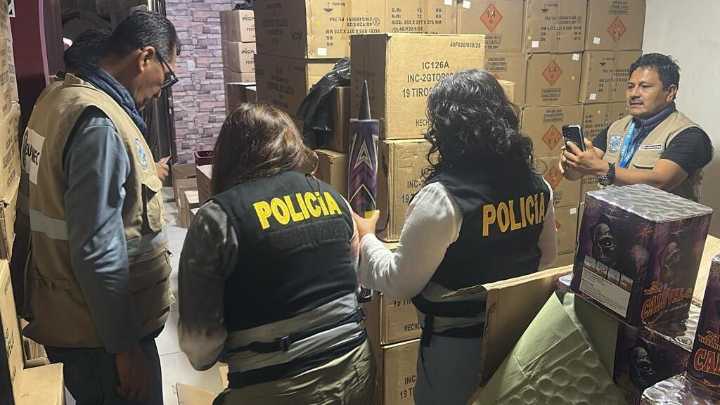 Incautan cinco toneladas de pirotécnicos ilegales en Villa María del Triunfo