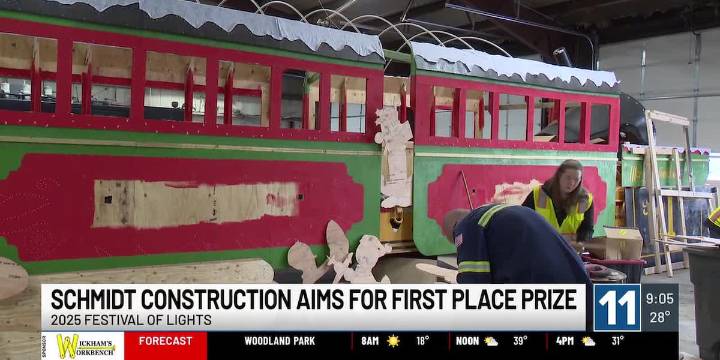 Local construction company aims for first place in 2025 Festival of Lights Parade