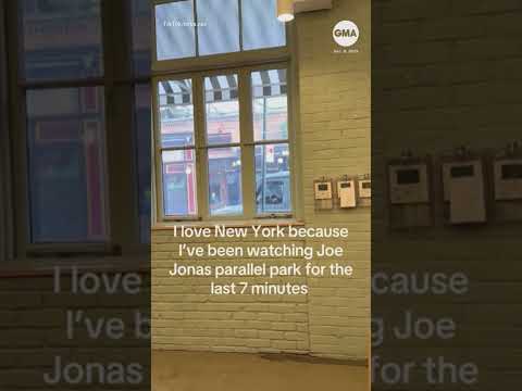 Joe Jonas isn't the best parallel parker