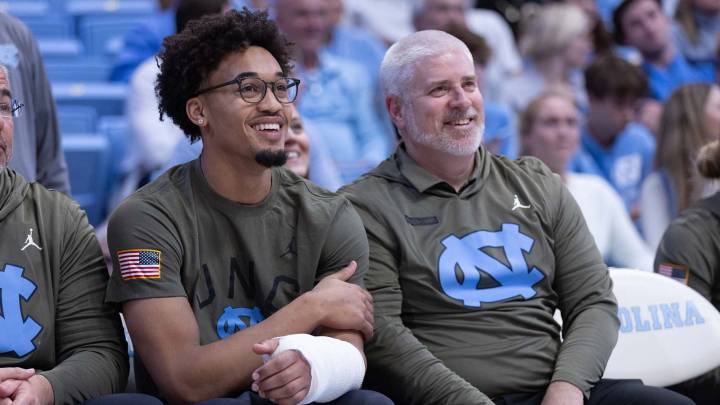 North Carolina basketball’s Hubert Davis gives encouraging Seth Trimble injury update