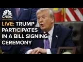 LIVE: President Trump participates in a bill signing ceremony at the White House