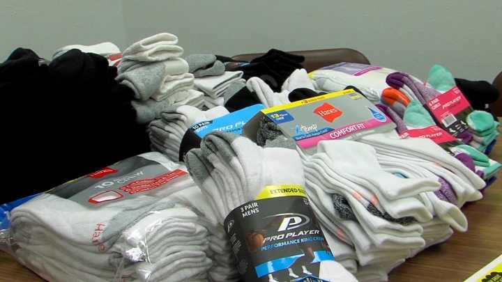 Golden Drive nears goal of 40,000 donated socks in annual fall drive