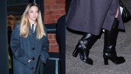 Amanda Seyfried's Burberry Boots Add Edge to Her Polished NYC Look