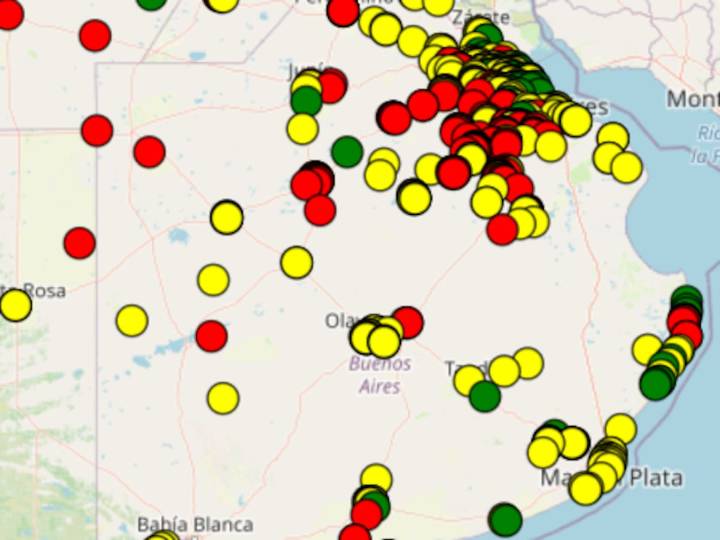 Cuáles son las zonas rojas. Estas son las localidades de Buenos Aires donde hay altos niveles de arsénico en el agua