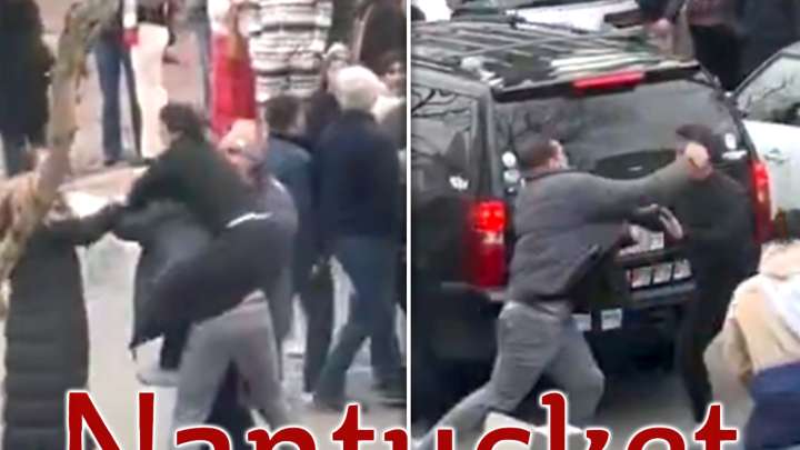 Nantucket Christmas Market Interrupted by Wild Brawl in Street, on Video