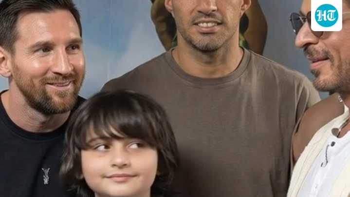 Shah Rukh Khan’s son AbRam’s fanboy moment with Messi melts the Internet