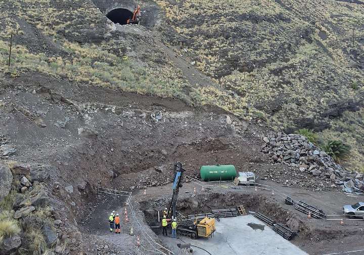 Obras Públicas avanza en la construcción de los viaductos de La Palma y El Risco, en el tramo de la carretera El Risco