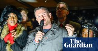 Tommy Robinson’s London ‘Christmas service’ draws about 1,000 people