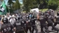 Represión policial a trabajadores del INTI durante una protesta sobre la General Paz