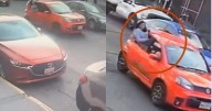 VIDEO: Captan secuestro exprés en Naucalpan, Edomex; joven intenta escapar por la ventana