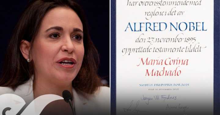 María Corina Machado no llega a recibir el Nobel de la Paz; su hija acude a Oslo