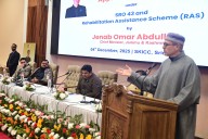 CM Omar Abdullah hands over SRO-43/RAS appointment orders to beneficiaries in Srinagar