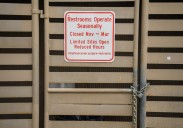 Park restrooms can be hard to find in winter