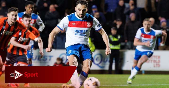 Nedim Bajrami scores late penalty to rescue point for Rangers at Dundee United