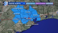 Houston Weather: Freeze Watch issued Monday morning, warm with a chance for storms today