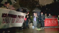 Protesters march through rain on first night of 'Operation Swamp Sweep'
