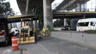 Continúa la rehabilitación con concreto hidráulico en la lateral de Periférico Norte, Naucalpan