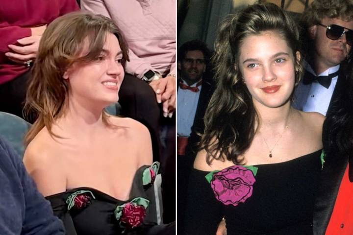 Drew Barrymore Reacts to Fan Wearing Her Dress from the 1989 Oscars