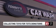 Tommy's Car Wash collecting Toys For Tots donations