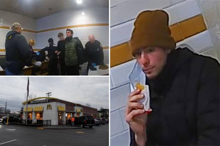 Moment Luigi Mangione is busted by giggling McDonald's worker in 911 call tape