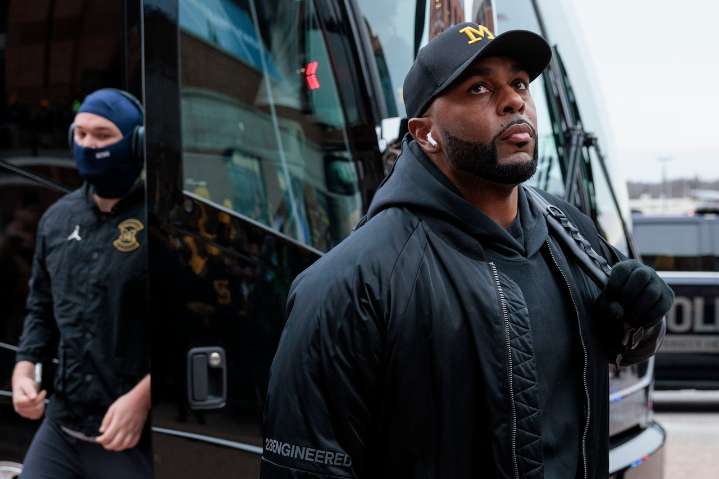 Sherrone Moore on Notre Dame’s bowl opt-out: ‘Not something we’re going to do’