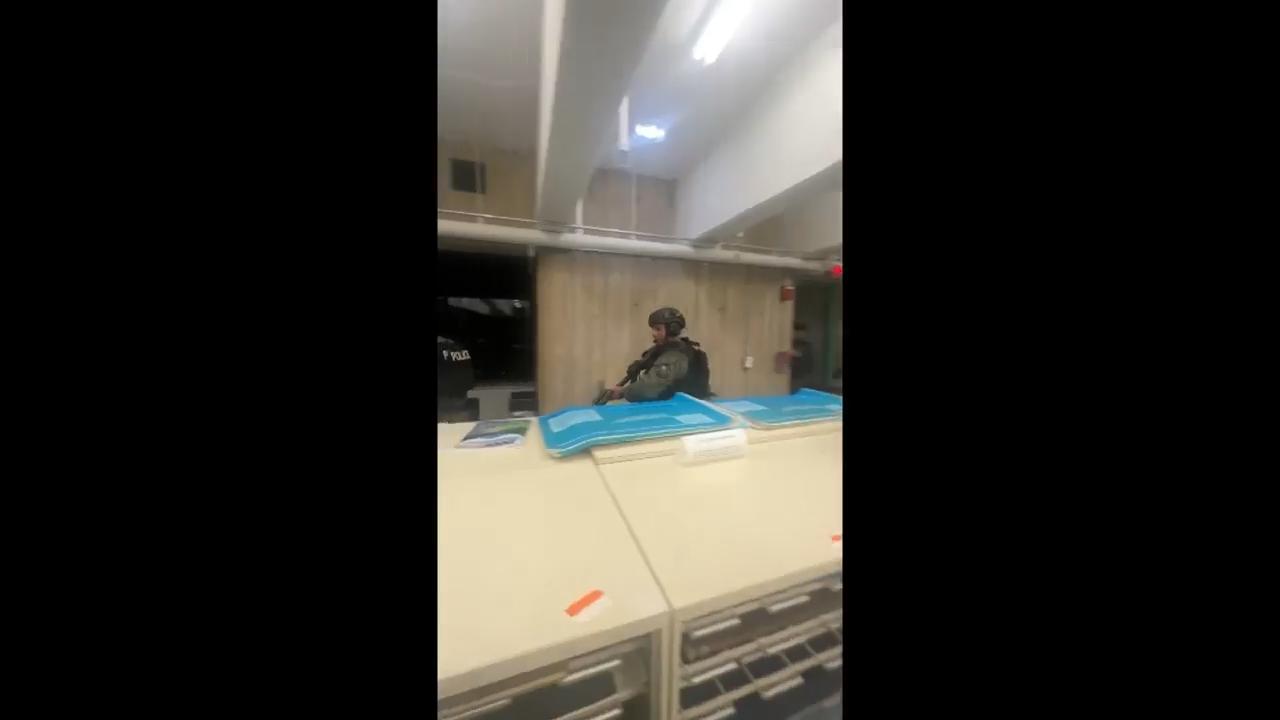 Video shows students hunkered down as police arrive following Brown shooting