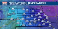 Much colder Sunday with flurries possible