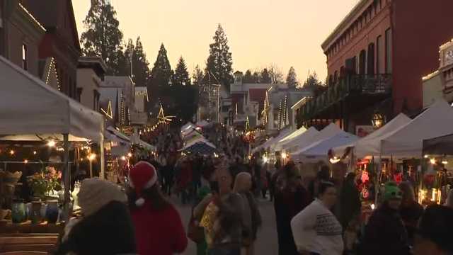 Nevada City's Victorian Christmas shines bright above the fog