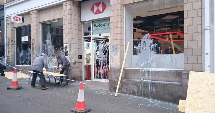 Second Scots HSBC bank branch vandalised in early morning attack