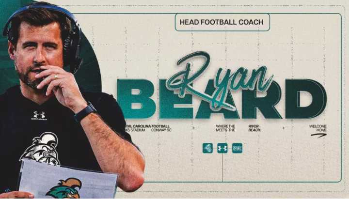 Ryan Beard Named Head Coach of Coastal Carolina Football