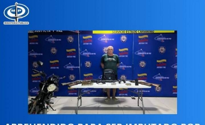 Mp de Carabobo imputará a un sujeto que traficaba armas y municiones