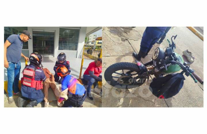 Motorizado colisionó cerca de la Estación de Servicio Santa Cruz por falla de frenos