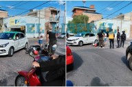 Fuerte choque en el barrio Congreso dejó a una motociclista herida
