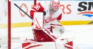 Gibson gets 1st shutout in almost 3 years as Red Wings blank Canucks 4