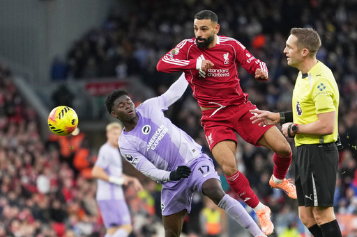 Salah comes on as early sub and gets an assist for Liverpool against Brighton after recall
