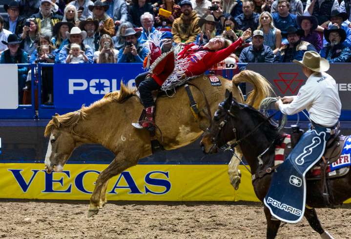 2025 NFR: Rocker Steiner battles for PRCA bareback riding title