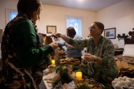 Lowrie House packed with people, and cookies, at annual historical society event